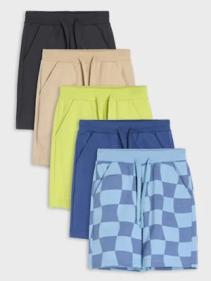 Sinsay - Szorty dresowe z bawełną 5 pack - niebieski