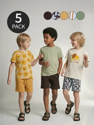 Sinsay - Szorty dresowe z bawełną 5 pack - wielobarwny