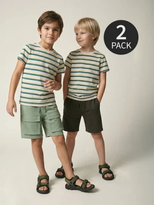 Sinsay - Szorty dresowe z kieszeniami cargo 2 pack - zielony
