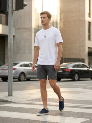 Sinsay - Szorty dresowe z wiązaniem - szary