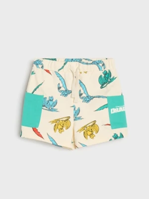 Sinsay - Szorty How to train your dragon - kremowy