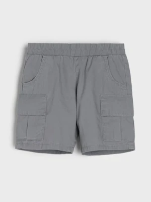 Sinsay - Szorty jeansowe cargo - szary