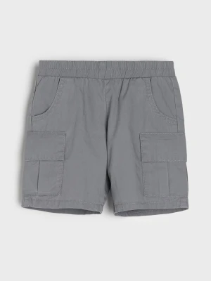 Sinsay - Szorty jeansowe cargo - szary