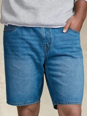 Sinsay - Szorty jeansowe jogger - niebieski