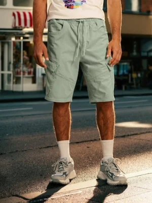 Sinsay - Szorty jeansowe jogger - zielony