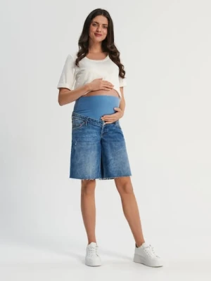 Zdjęcie produktu Sinsay - Szorty jeansowe MAMA - niebieski