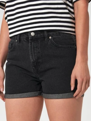 Zdjęcie produktu Sinsay - Szorty jeansowe mom high waist - czarny