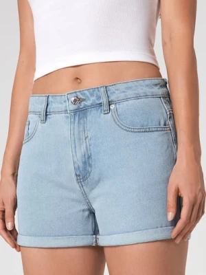 Zdjęcie produktu Sinsay - Szorty jeansowe mom high waist - niebieski