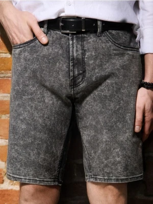 Sinsay - Szorty jeansowe slim - szary