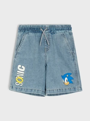 Sinsay - Szorty jeansowe Sonic the Hedgehog - turkusowy