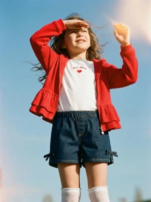 Sinsay - Szorty jeansowe z domieszką wiskozy - granatowy