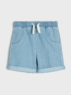 Sinsay - Szorty jeansowe z domieszką wiskozy - niebieski