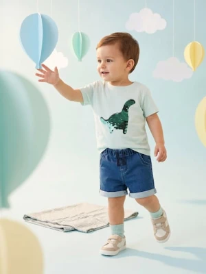 Sinsay - Szorty jeansowe z podwijanymi nogawkami - granatowy