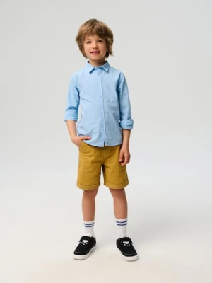 Sinsay - Szorty jeansowe z podwijanymi nogawkami - żółty