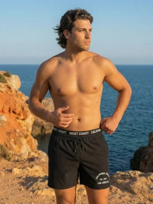 Sinsay - Szorty kąpielowe - czarny