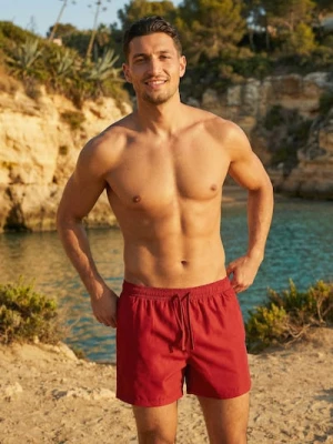 Sinsay - Szorty kąpielowe - czerwony