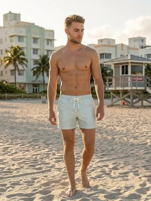 Sinsay - Szorty kąpielowe w paski - zielony