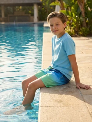 Sinsay - Szorty kąpielowe z efektem ombre - wielobarwny