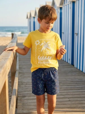 Sinsay - Szorty kąpielowe z motywem gamingowym - granatowy