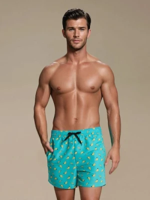 Sinsay - Szorty kąpielowe z motywem owocowym - turkusowy