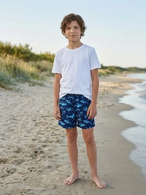 Sinsay - Szorty kąpielowe z motywem rekinów - granatowy