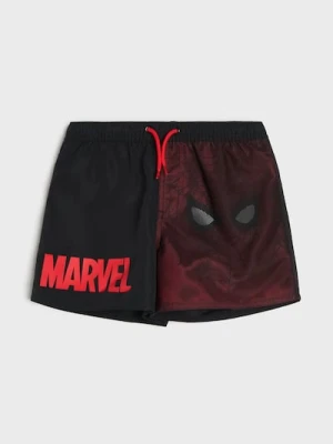 Sinsay - Szorty kąpielowe z odblaskowymi elementami - czarny