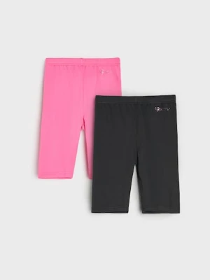 Sinsay - Szorty kolarki 2 pack Active - czarny