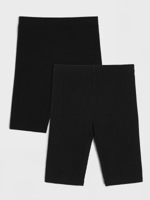 Sinsay - Szorty kolarki 2 pack - czarny