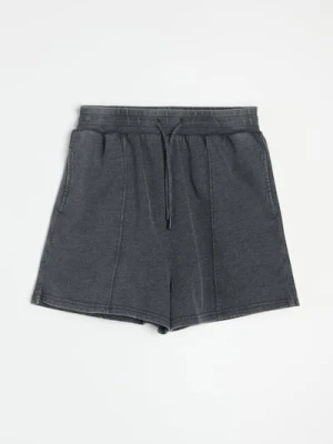 Sinsay - Szorty loose z efektem sprania - czarny