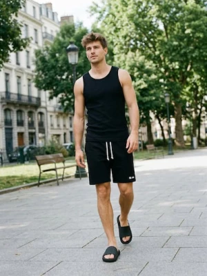 Sinsay - Szorty slim - czarny