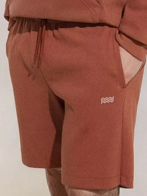 Sinsay - Szorty slim fit - czerwony