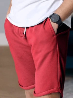Sinsay - Szorty slim fit - czerwony