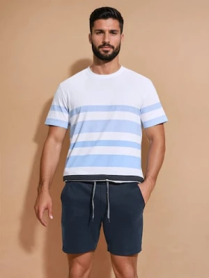 Sinsay - Szorty slim fit - granatowy