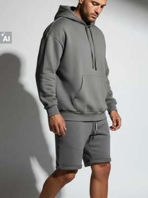 Sinsay - Szorty slim fit - szary