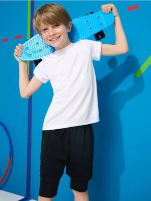 Sinsay - Szorty sportowe z kolarkami Active - czarny