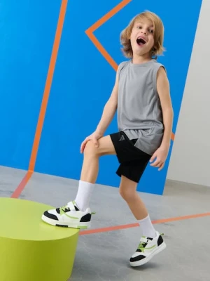 Sinsay - Szorty sportowe z odblaskowymi elementami Active 2 pack - czarny