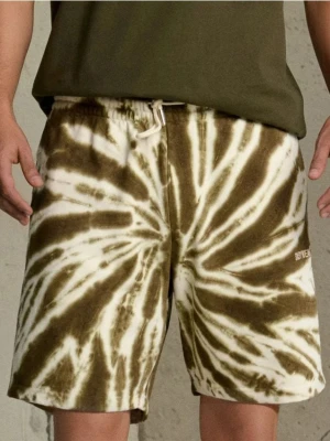 Sinsay - Szorty tie-dye - khaki