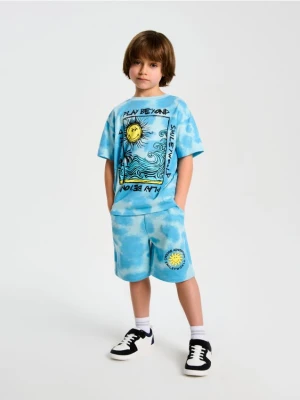 Sinsay - Szorty tie dye SmileyWorld® - niebieski