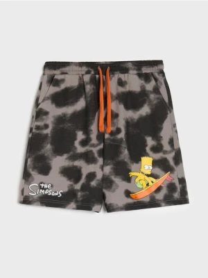 Sinsay - Szorty tie-dye The Simpsons - szary