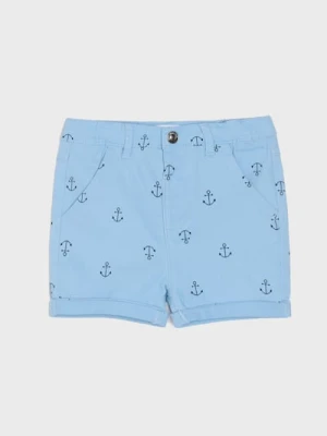 Sinsay - Szorty w marynarski print - niebieski
