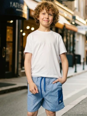 Sinsay - Szorty w paski Active - niebieski