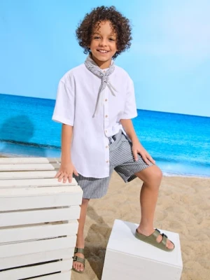 Sinsay - Szorty w paski - granatowy