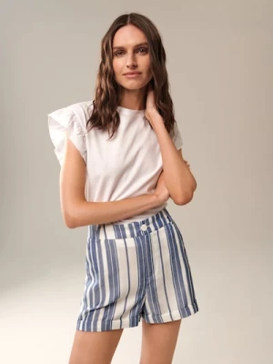 Sinsay - Szorty w paski - granatowy