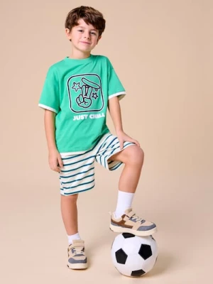 Sinsay - Szorty w paski - kremowy