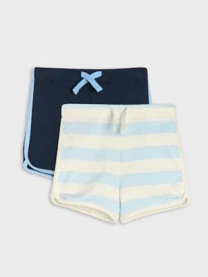 Sinsay - Szorty w stylu retro 2 pack - kremowy