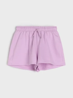 Sinsay - Szorty wiązane w talii - fioletowy