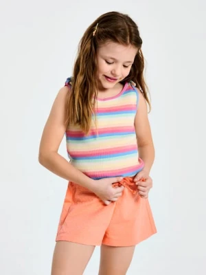 Sinsay - Szorty wiązane w talii - koralowy