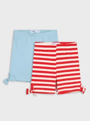 Sinsay - Szorty z dekoracyjną kokardą 2 pack - błękitny