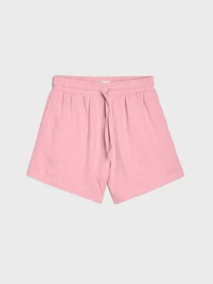 Sinsay - Szorty z domieszką lnu - różowy