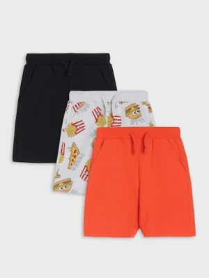 Sinsay - Szorty z domieszką wiskozy 3 pack - czerwony